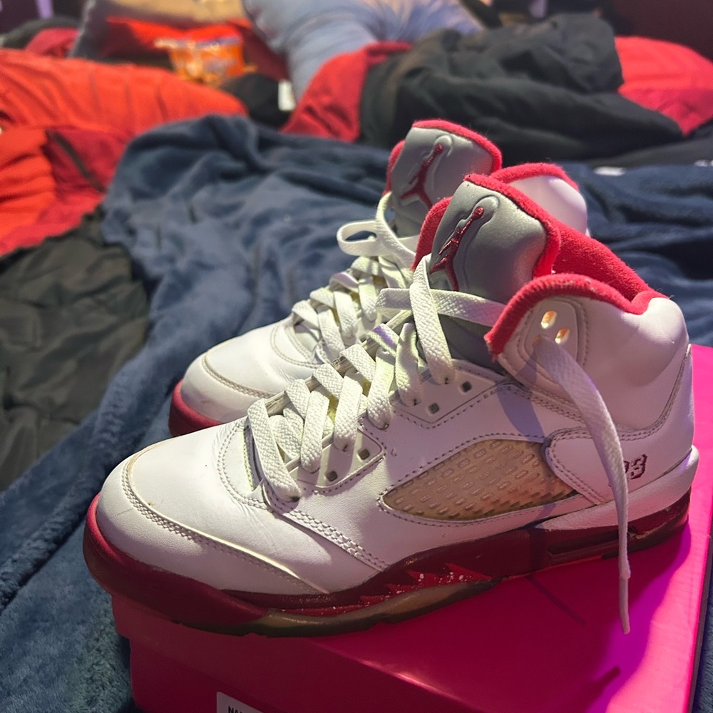 Jordan Kids Sneakers White and Red